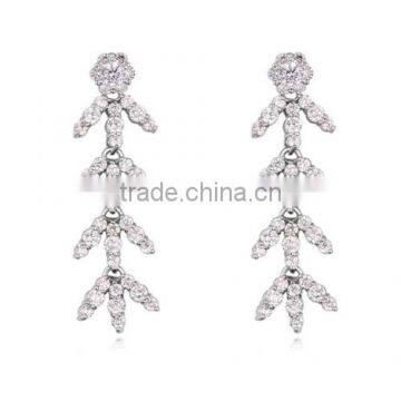 Mexican Vietnam Gold Jewelry 14K Long Gold Earring photo-2