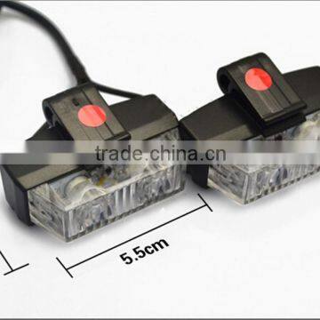 16 LED Car Strobe Lights 10 Sets/lot 8x2 LED Flash Warning Light Red And Blue LED Emergency Light