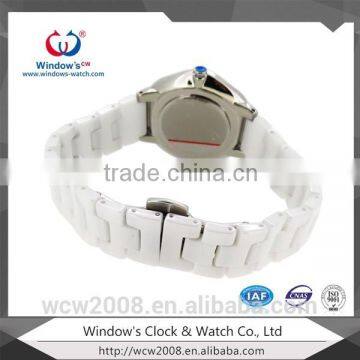 Classic Style Fashion Lady Stainless Steel Back Watch Ceramic Watch photo-3
