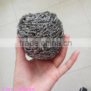 Kitchen dish washing silver color galvanized metal mesh scourers for sale