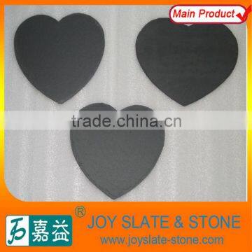 Natural Black Slate Heart dish mats