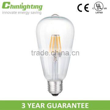E27 6w s21 st64 edison bulb filament led decorative carbon filament bulbs