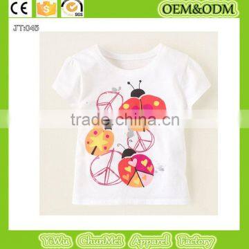 Animal t-shirt Ladybug t-shirt kids printing t-shirt Kids short sleeve custom T shirt 100%Cotton Children's Tops