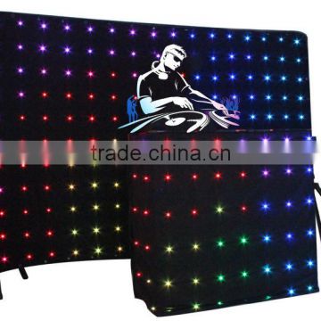 vision curtain led backgroup light dmx funtion cloth light with Fire prevention cloth