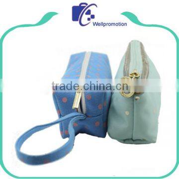 Wholesale Small Cosmetic Bags Canvas Zipper Pouch Bag for Makeup photo-3