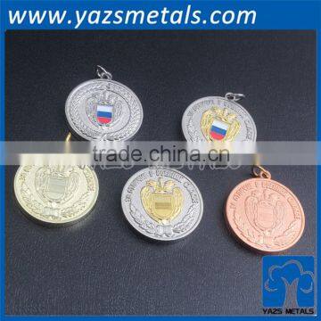 Custom dual plating color coin pendant