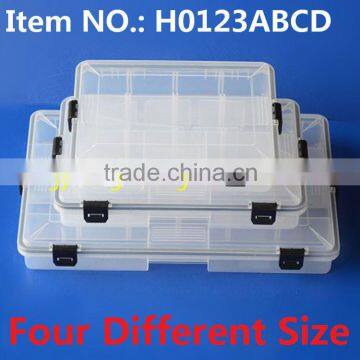 H0123ABCD Four Style Sealed Plastic Box Waterproof Fishing Box fishing reel box