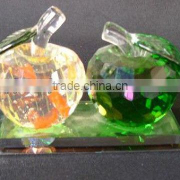 Wholesale Price Clear Glass Apple For Festivel Gifts