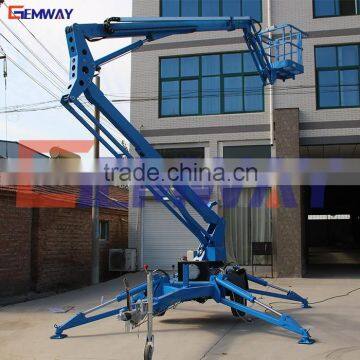 CE approved hydraulic vehicle mounted diesel boom lift for paiting