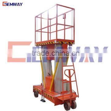 Indoor aluminum alloy double mast man lift price