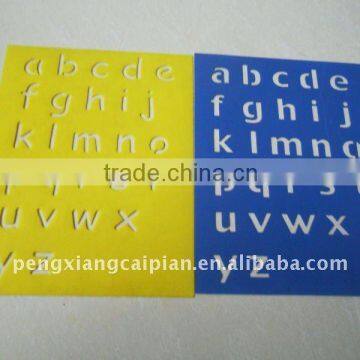 plastic drawing letter stencil for kids