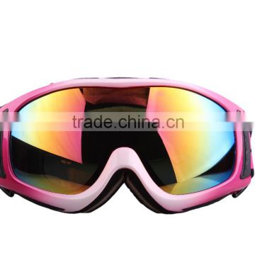 2016 new style Pink fog-proof google snowboard ski goggles eyewear