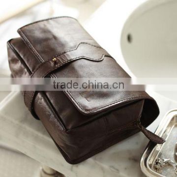 Saddle Leather travel Hanging Toiletry Case