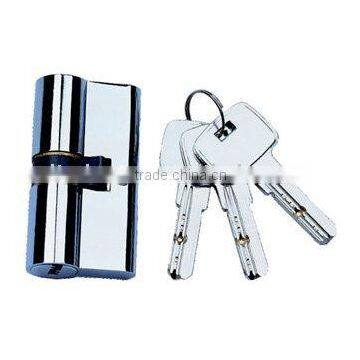 plain key brass cylinder bright chrome finish