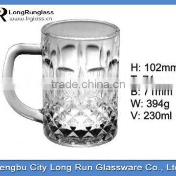 LongRun 230ml bar popular use fancy crystal beer glass drinking cup coffee glass mug wholesale