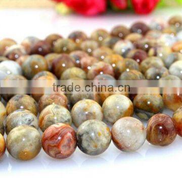 12mm natural round crazy agate semi-gemstone loose beads