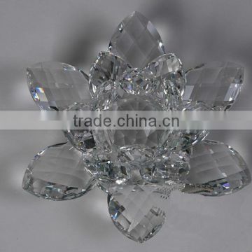 Natural clear crystal flower