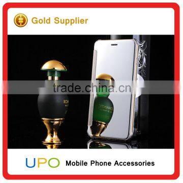 [UPO] New Arrival Luxury Full Curved Screen Clear View Flip Leather Electroplate Mirror Case for IPhone 6 Plus/6s Plus photo-5