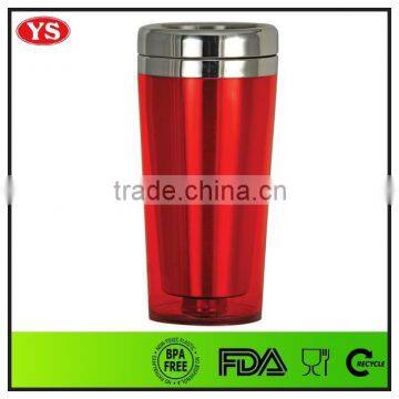 Eco-friendly 16 oz stainless steel thermal mug with lid