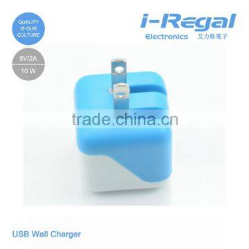 Professional i-Regal fold pin wall charger for Samsung S4 S5 S6 Iphone Ipad tablet