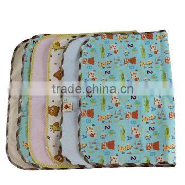 Cartoon Animals Printed Flannel Portable Travel Waterproof Changing Pad photo-5