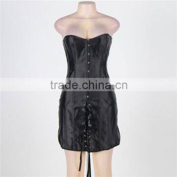New Design Mature Women Sexy Leather Lingerie Bustier Sexy Corset photo-2