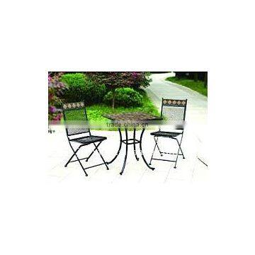 metal folded garden outdoor mosaic furniture