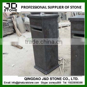 black bluestone polished mailbox for Belguim