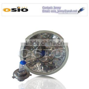 5'S BMC CRYSTAL GLASS with lens 12V/24VAuto Halogen Semi Sealed Beam Auto Halogen Lamp Install H4 or HID H4 Xenon Bulb