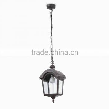 1 Outdoor Hanging Lamp in Rusty Brown