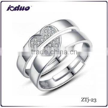 Love series fashion Silver-plated couple opening rings