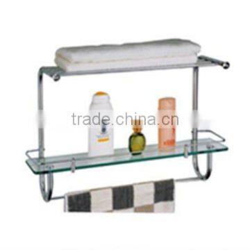 bathroom glass shelf with towel bar WT-6026