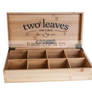 china factory FSC&SA8000 bamboo compartments wooden tea bags storage gift box for home table