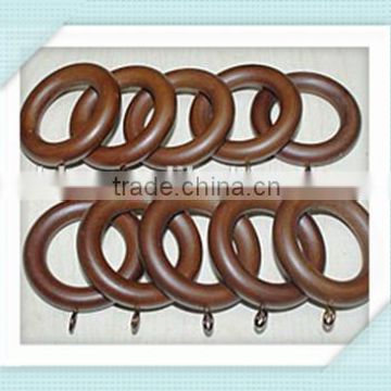 Adeline Smooth Walnut Wood Curtain Rings