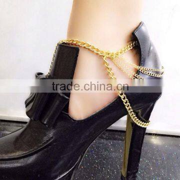 Hot shoe barefoot chain multilayer anklet