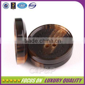 4 holes brown customized logo engraved sewing resinic buttons