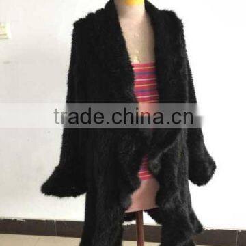 2015 fashion genuine knitted mink fur coat for women MC23