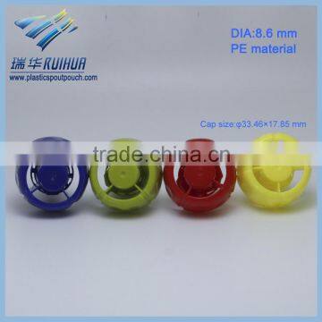 Plastic Type and Accept Custom Order screw caps from shantou ruihua