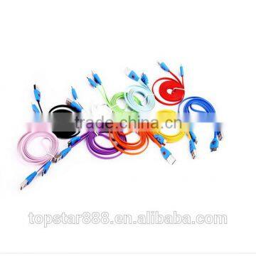 Wholesale usb cable with smiole face led light for iphone 5 cable for iphone usb cable