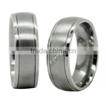 Fashion Jewelry Promise Rings for His and Her Couple Ring Titanium Wedding Engagement Band