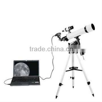 TEM130-100 digital telescope equipped with 1.3 MP telescope eyepiece camera