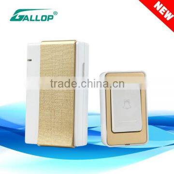 2016 Gallop IP44 Hot sell Security wireless digital doorbell golden color with CE D150