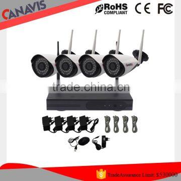 Home security camera 4ch wireless nvr wireless ip camera set