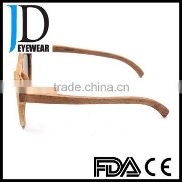 Retro Circle Brown Wood Sunglasses Zebra Fda Hinge Inserted High Quality Sunglasses