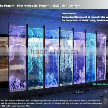 Digital Control LED Water Bubble Wall , Computer Programe Dancing LED Bubble