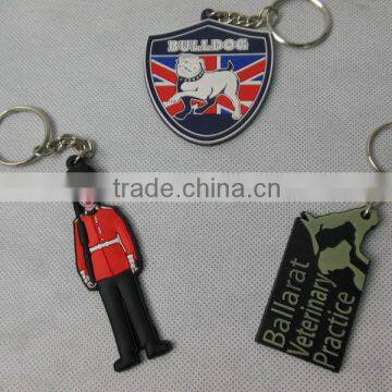 Promotional custom rubber key chain/ keyring