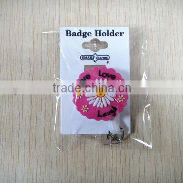 Hot sales soft pvc Badge Reel/Plastic Id Card Holder