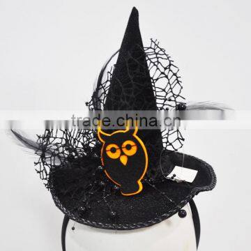 Black headband with owl for party supplies