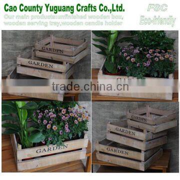 small wooden crates wholesale,flower pot crates,pine wood crates