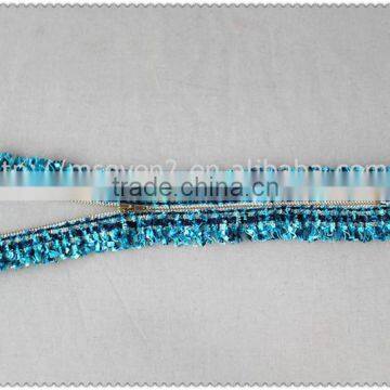 Hot Sale New Design Promotional Tweed Lace With Zipper photo-3